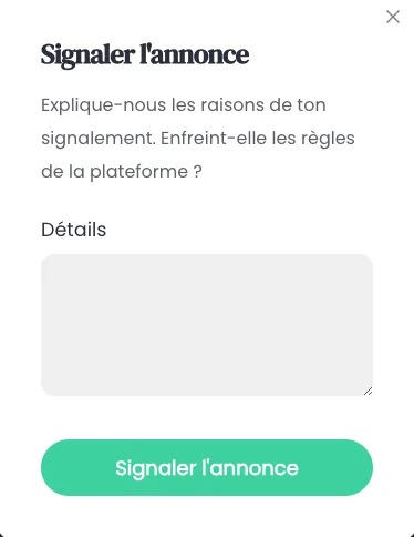 signaler annonce